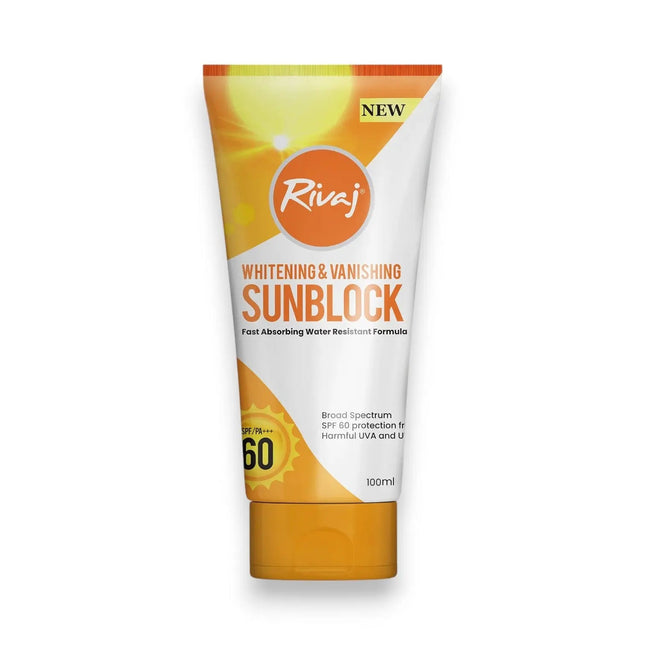 Rivaj Brightening and Vanishing Sunblock SPF60 100ml Fayaq